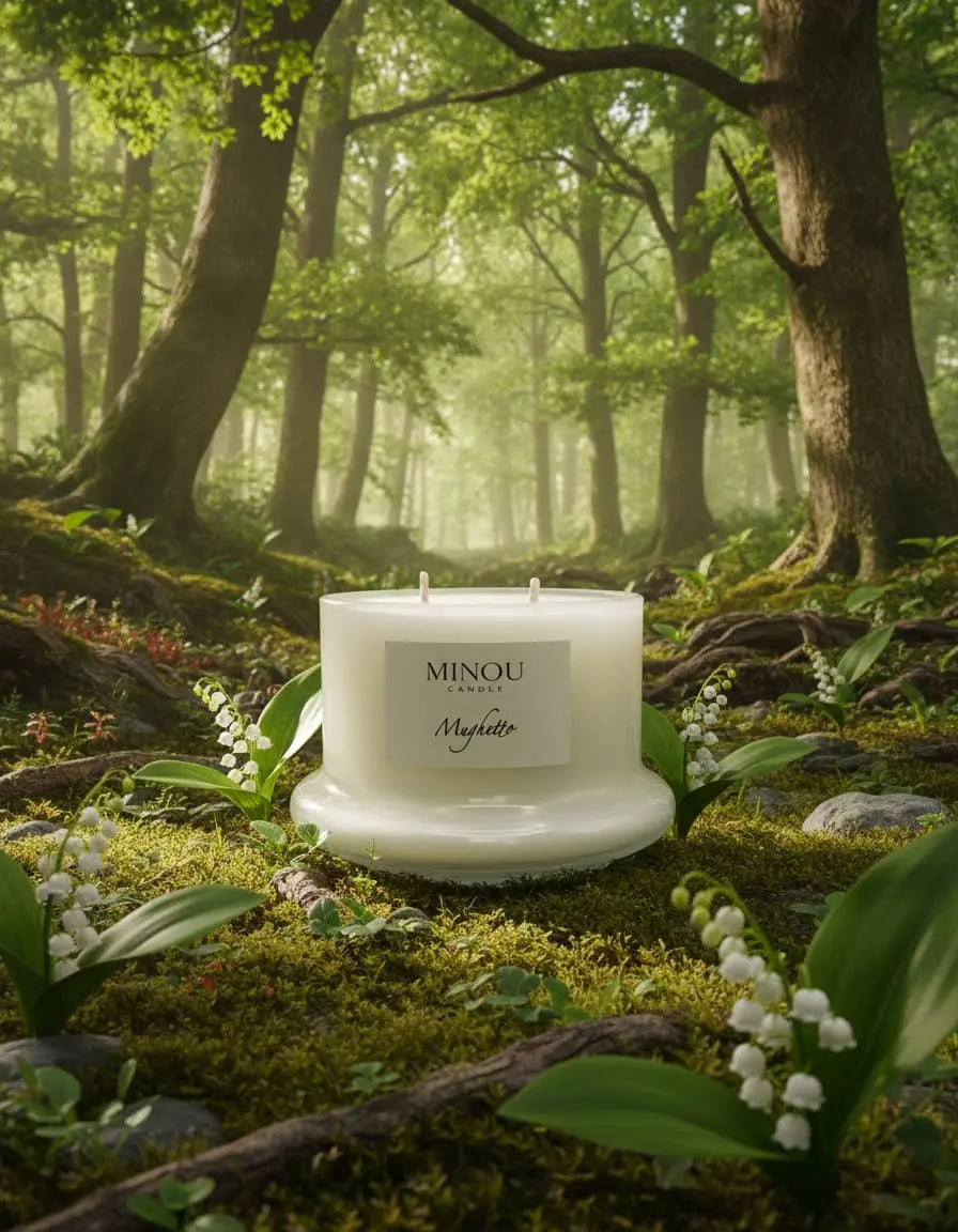 Candela profumata naturale al MUGHETTO | Cera di Soia | Minou Candle
