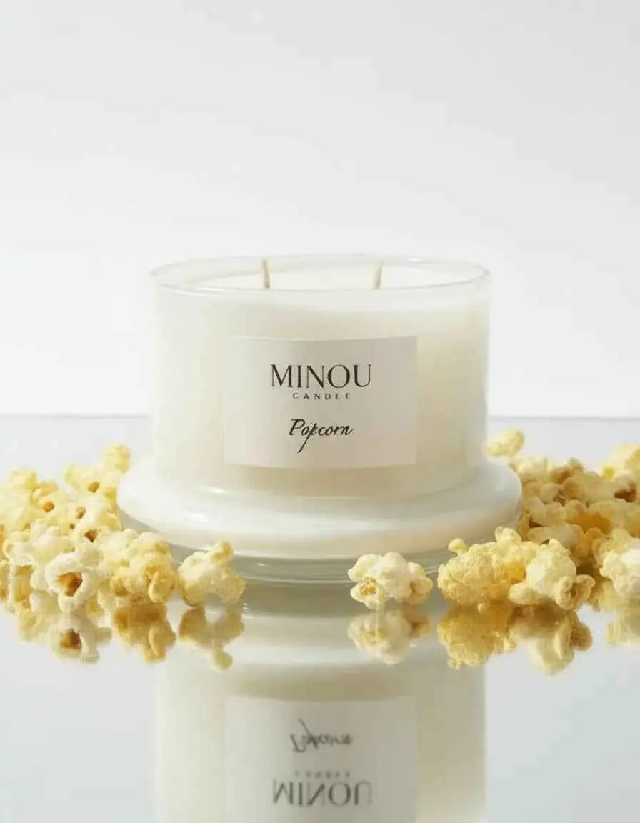 Candela profumata naturale al POPCORN | Cera di Soia | Minou Candle