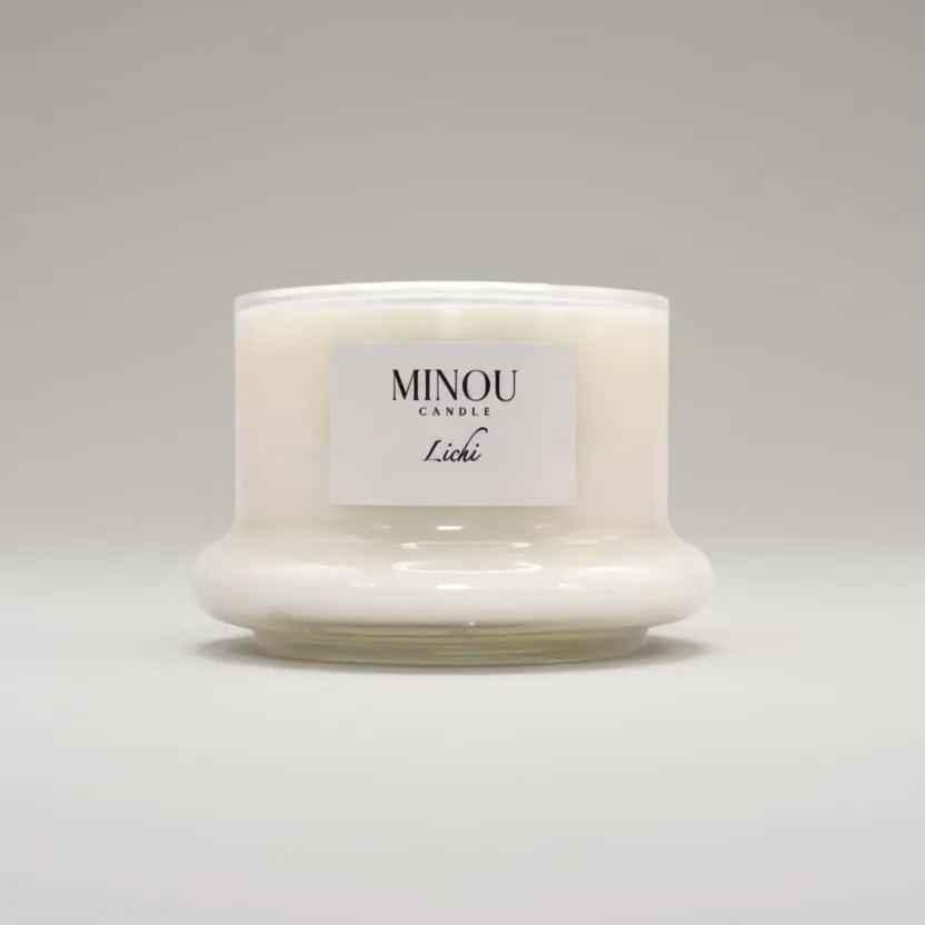 Candela profumata naturale alla LICHI | Cera di Soia | Minou Candle