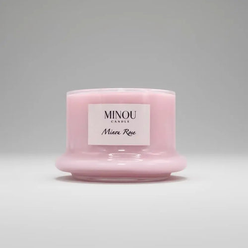 Candela profumata naturale MINOU ROSE | Cera di Soia | Minou Candle