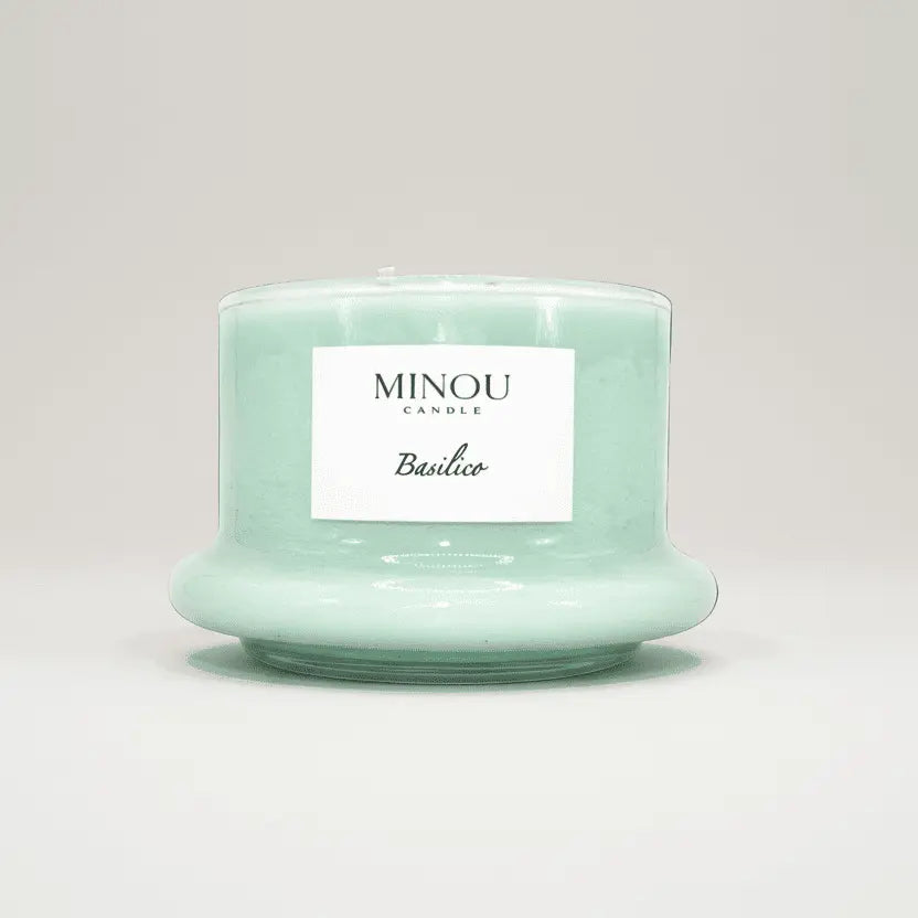 Candela profumata naturale alla BASILICO | Cera di Soia | Minou Candle