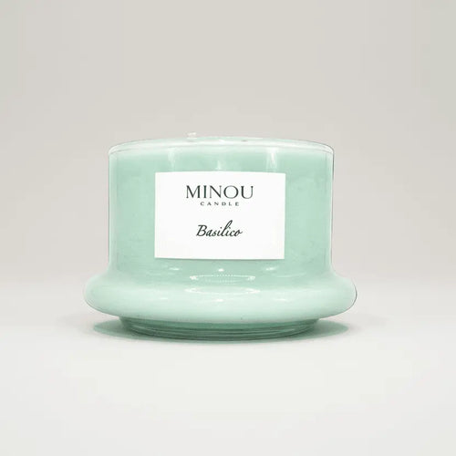 Candela profumata naturale alla BASILICO | Cera di Soia | Minou Candle