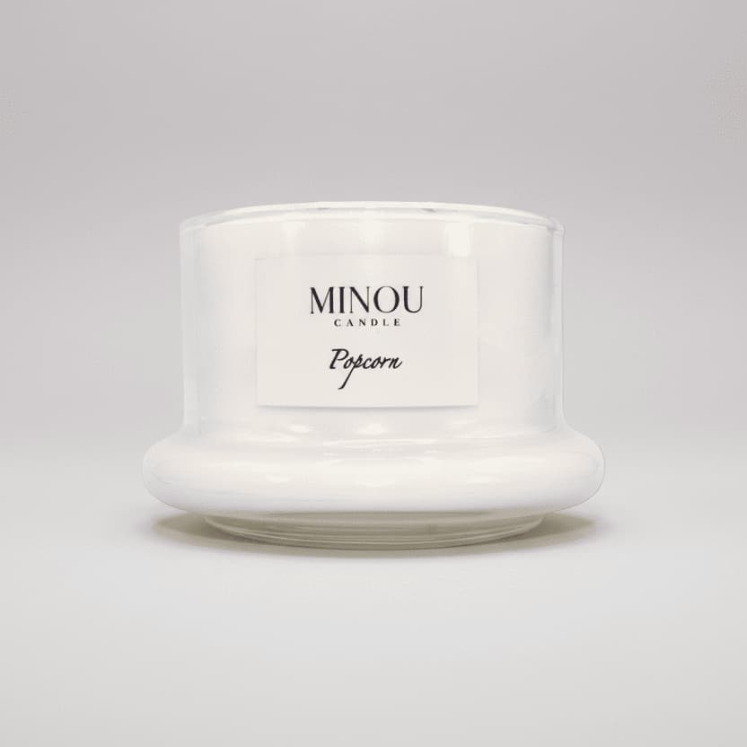 Candela profumata al POPCORN - 100% cera vegetale artigianale