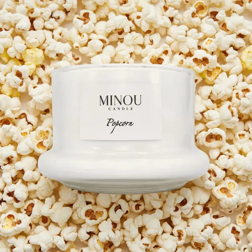 Candela profumata naturale al POPCORN | Cera di Soia | Minou Candle