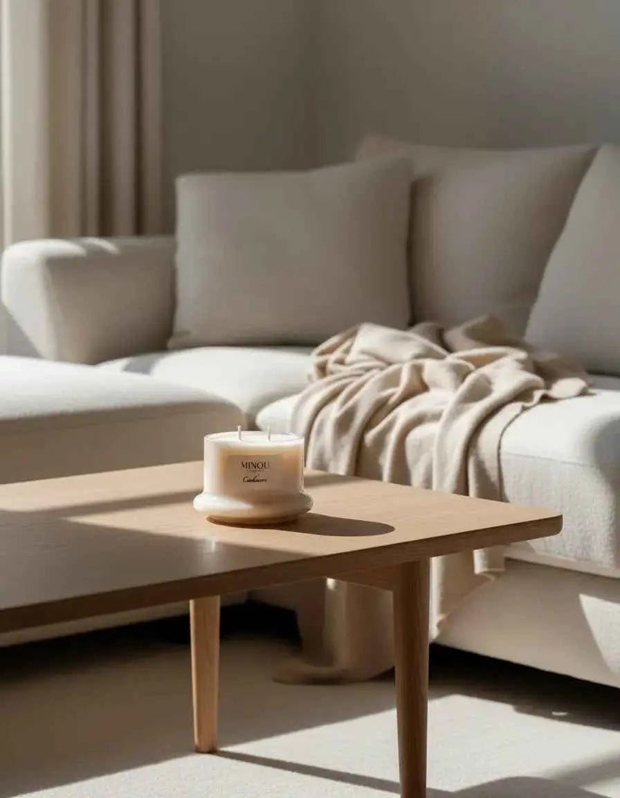 Candela Profumata Naturale al CASHMERE | Cera di Soia | Minou Candle