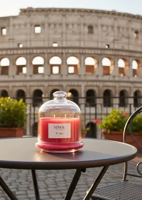 Candela Profumata Artigianale TI AMO | Cera di Soia | Minou Candle