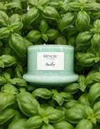 Candela profumata naturale alla BASILICO | Cera di Soia | Minou Candle