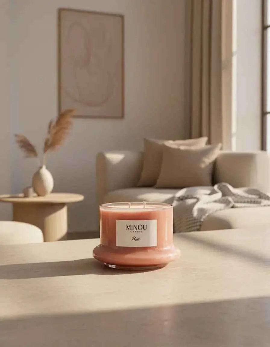 Candela profumata naturale al RUM | Cera di Soia | Minou Candle