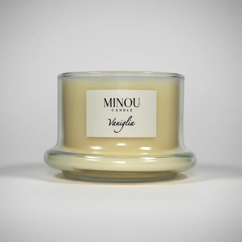 Candela Profumata alla VANIGLIA | Cera di soia | Made in Italy | Minou Candle
