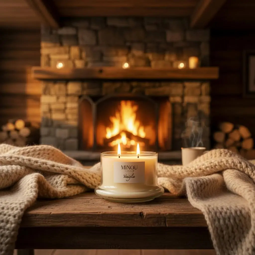 Candela Profumata alla VANIGLIA | Cera di soia | Made in Italy | Minou Candle